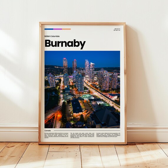 Burnaby Poster Print Photo Wall Art Canada Travel Gift