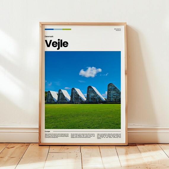 Vejle Poster Print Photo Wall Art Denmark Travel Gift