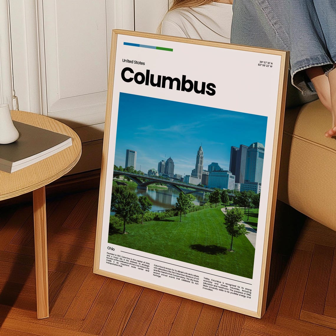 Columbus Travel Poster Columbus Poster Columbus Photo Poster Columbus Art Print Columbus Art Usa Poster Usa Travel Poster Travel Gift - Image 3