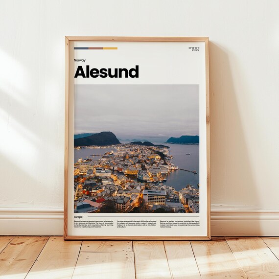 Alesund Poster Print Photo Wall Art Norway Travel Gift
