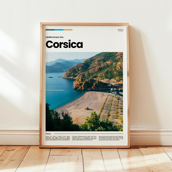 Corsica Poster Print Photo Wall Art France Travel Gift