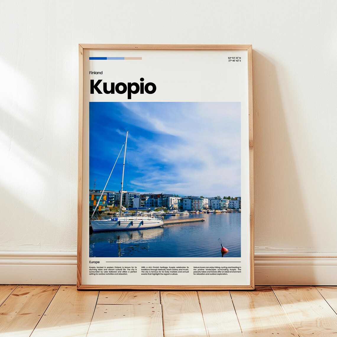 Kuopio Poster Print Photo Wall Art Finland Travel Gift