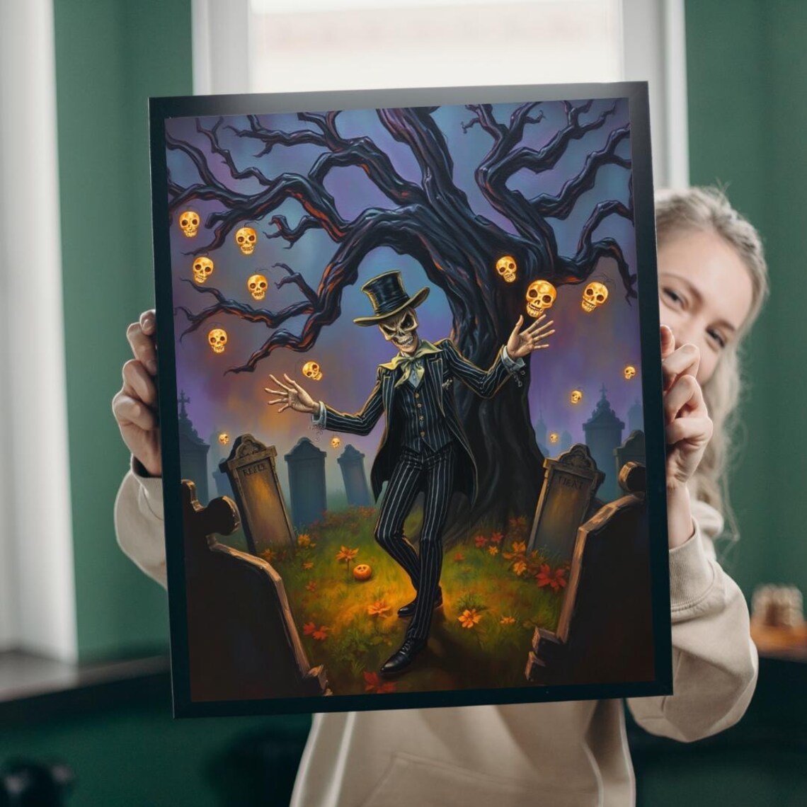 Spooky Skeleton Halloween Puzzle Adult Jigsaw Game