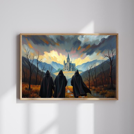 Gothic Twilight Pilgrimage Jigsaw Puzzle Dark Fantasy Landscape 1000piece