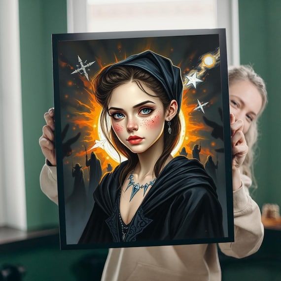 Mystical Woman Portrait Puzzle Gothic Fantasy Jigsaw For Adults