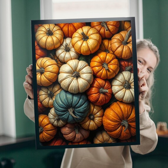 Colorful Autumn Pumpkin Collage Jigsaw Puzzle