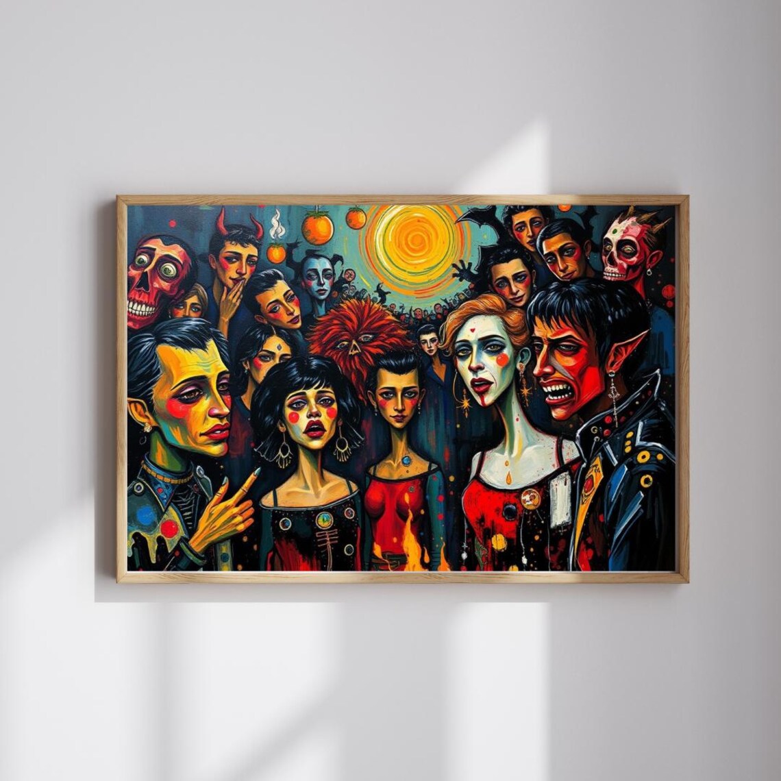 Halloween Character Collage Puzzle Artistic Family Game Night
