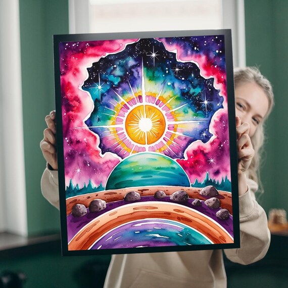 Galactic Sunrise Jigsaw Puzzle Space Nebulae Asteroids