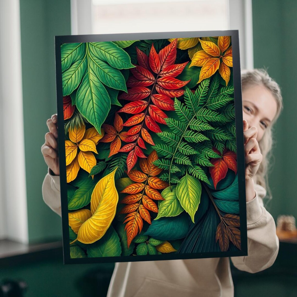 Autumn Leaves Jigsaw Puzzle Colorful Nature Scene Family Game Night