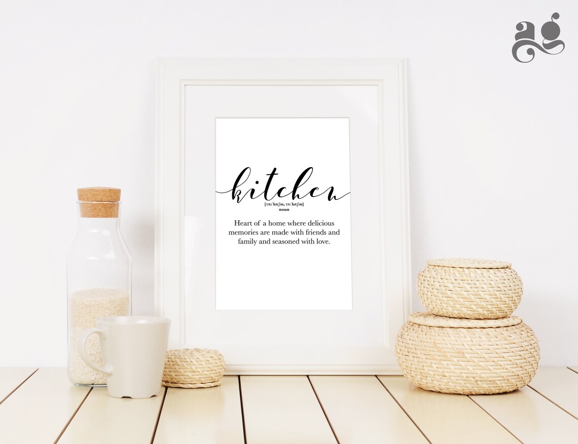 Kitchen Definition Prints Word Definition Posters Kitchen Wall Art Funny Kitchen Signs Farmhouse Kitchen Decor Cooking Prints - Image 3