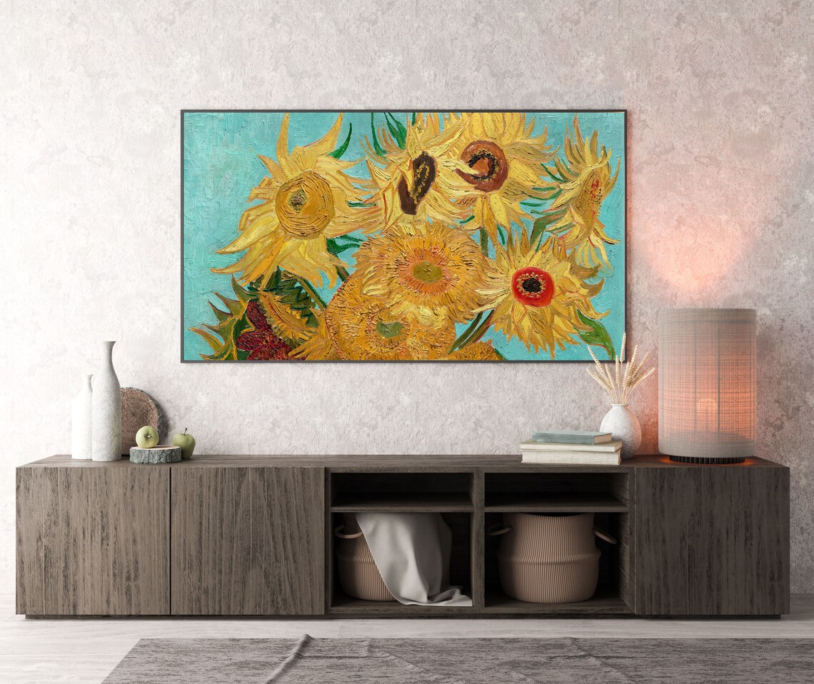 Van Gogh Sunflowers Vintage Floral Still Life Famous Painting Art Poster - Image 2