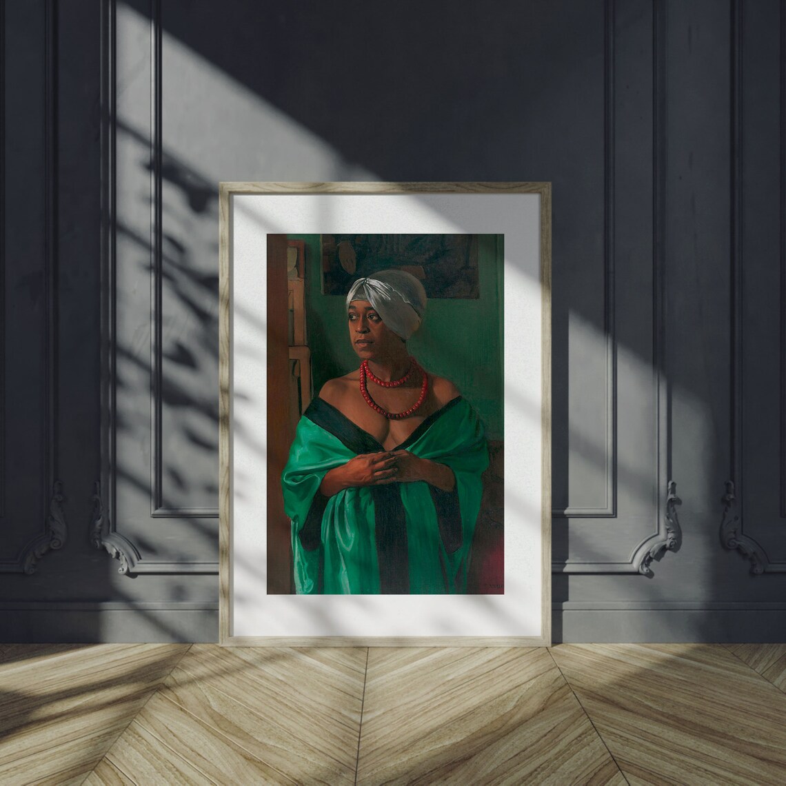 Félix Vallotton Aicha Goblet Green Robe Portrait Vintage Oil Painting Poster - Image 2