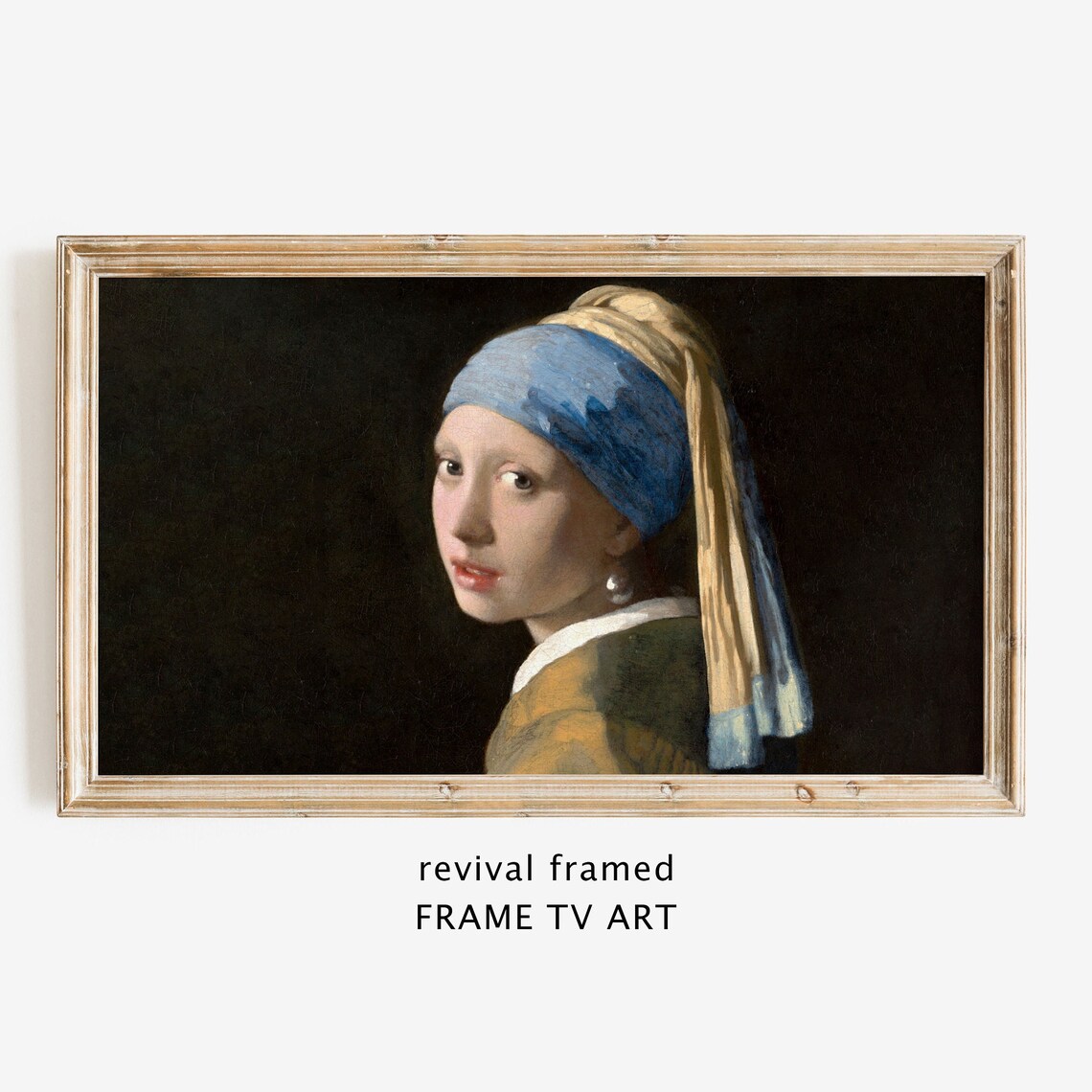Girl with a Pearl Earring by Johannes Vermeer Classic Portrait Masterpiece Poster - Image 4