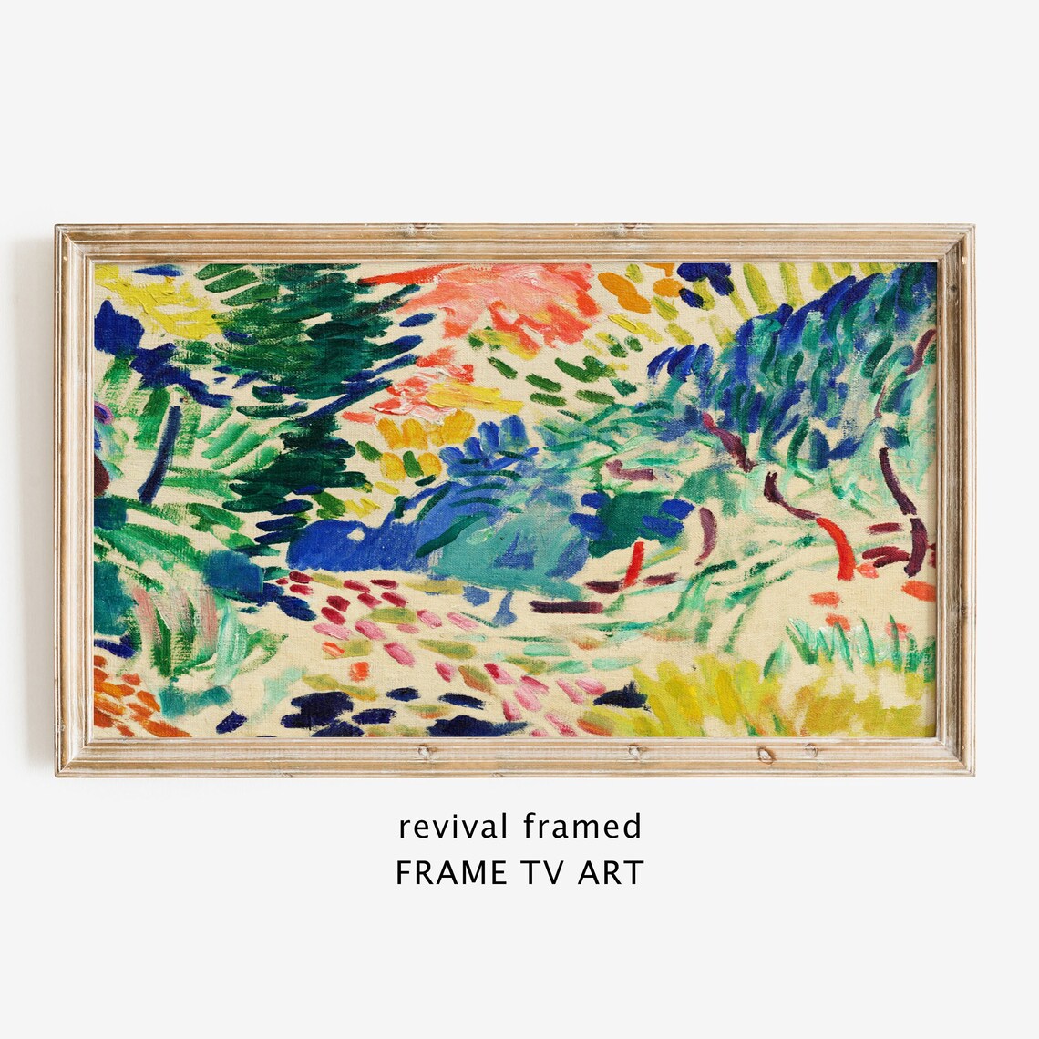 Fauvist Abstract Garden Landscape Painting with Bold Colorful Brushstrokes Poster