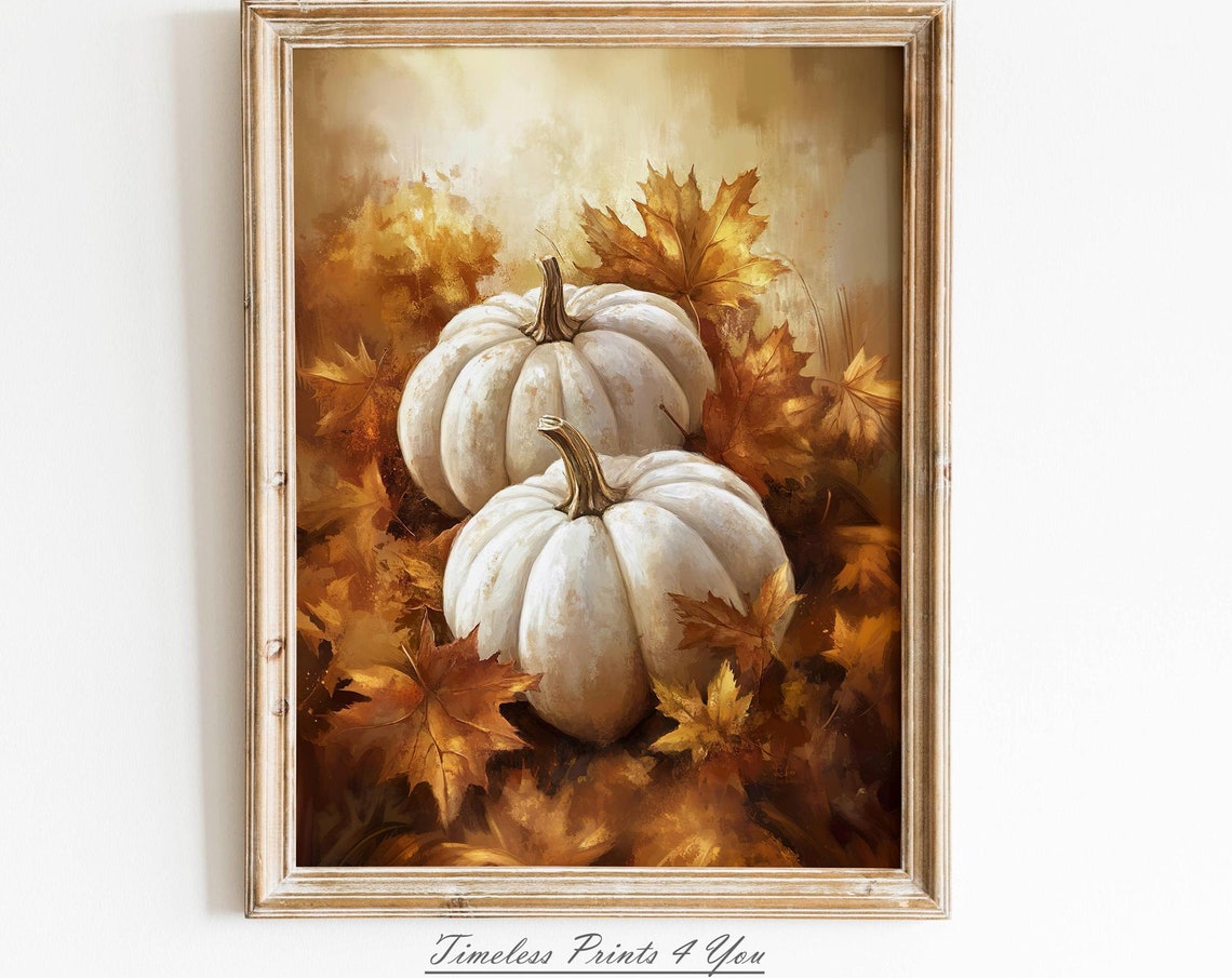 Fall Pumpkin Printables Prints To Autumn Wall Art Neutral Leaves For Artwork Print