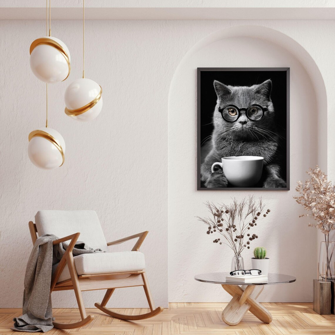 Cat Drinking Coffee, Vintage Coffee Lover Gift - Image 2