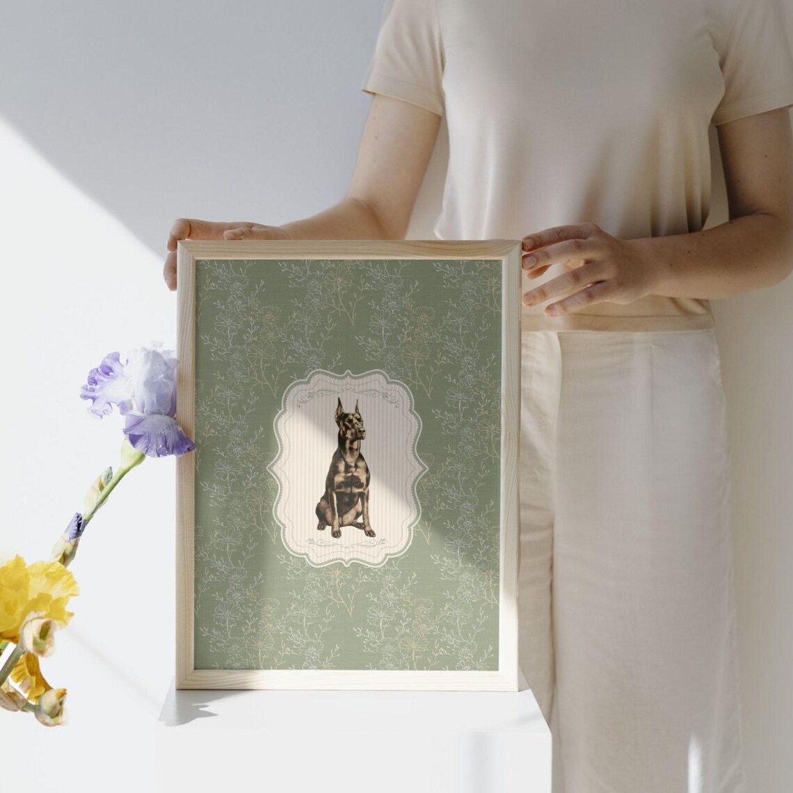 Vintage Style Doberman Art Print, Nursery Decor - Image 5