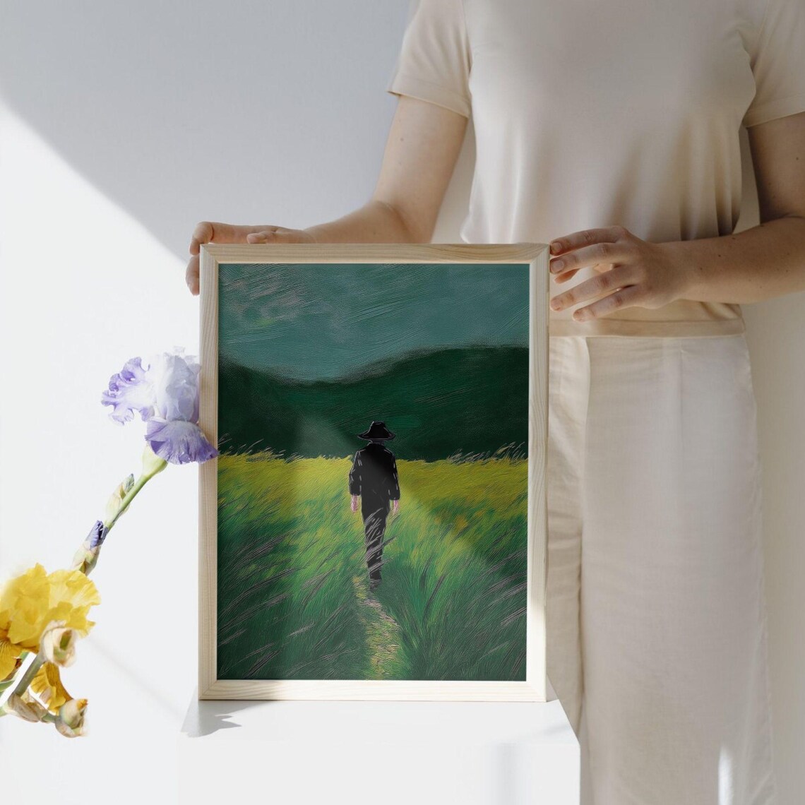 Lone Walker Field, Minimal Landscape Travel Poster - Image 5