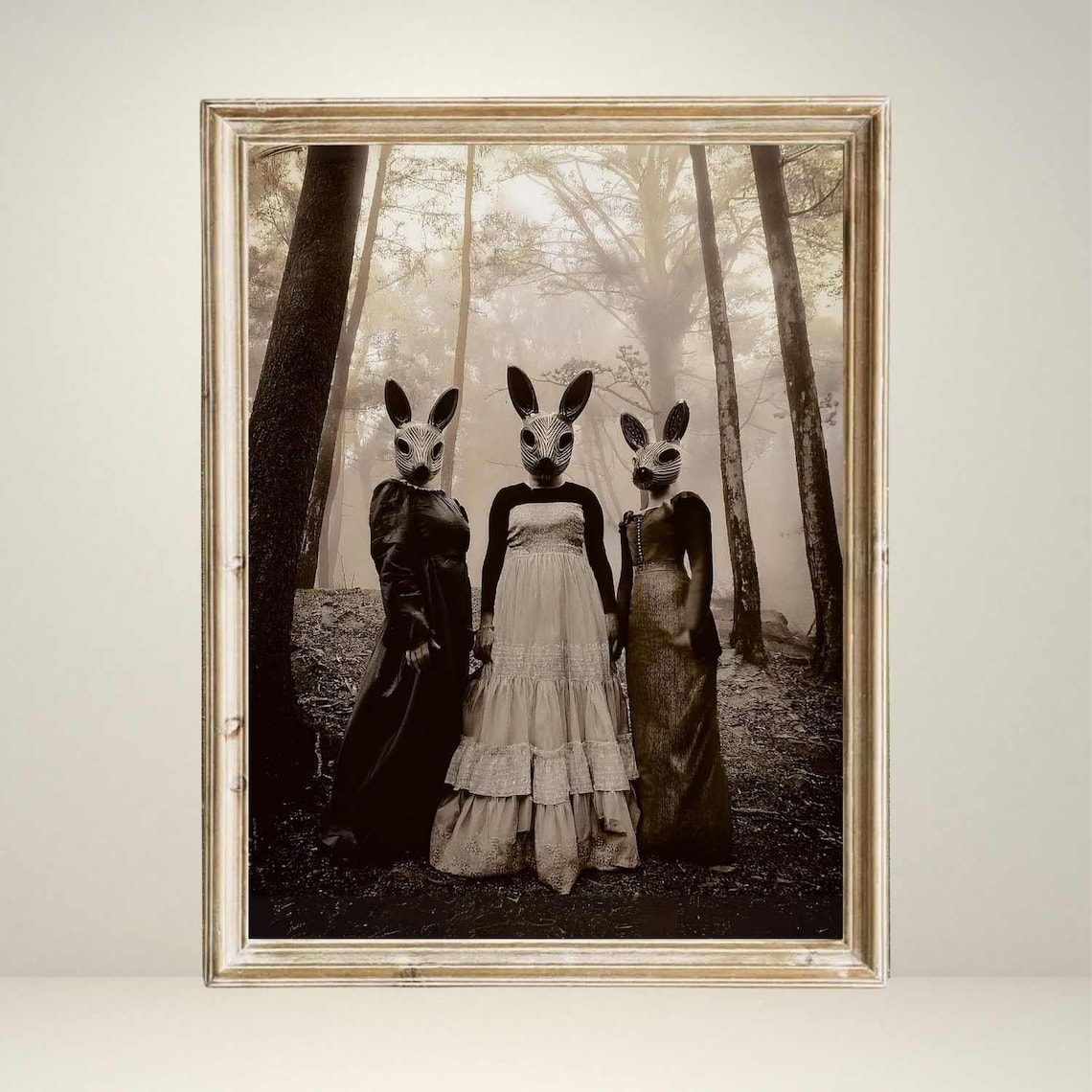 Rabbit Cult Of The Forest, Vintage Gothic Poster