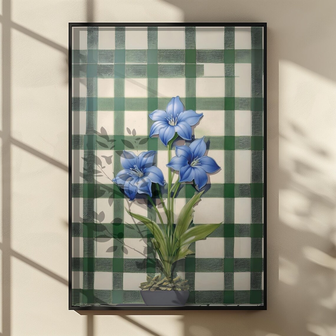 Blue Bells Print, Botanical Floral Illustration