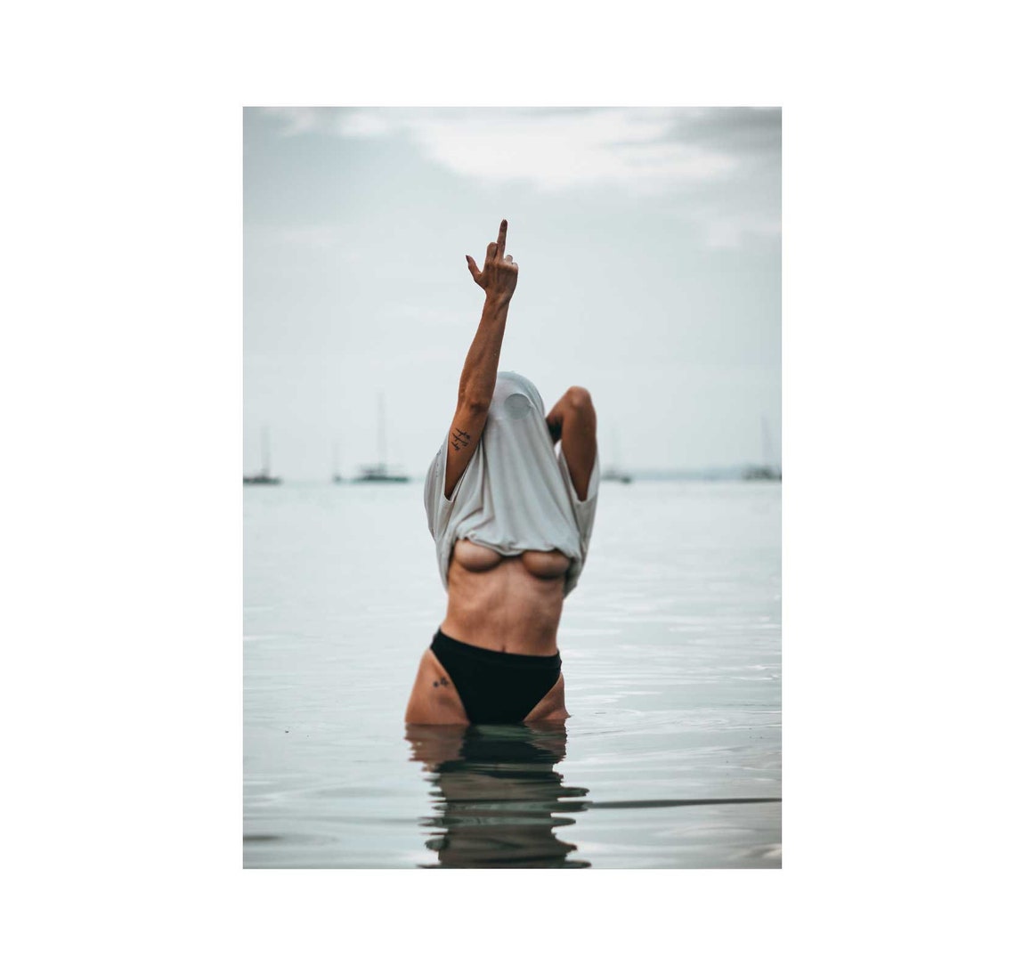Middle Finger Print Fu Poster Feminism Poster Middle Finger Lake Wall Art Scandi Prints Naked Women Art Man Cave Art Office Art - Image 3