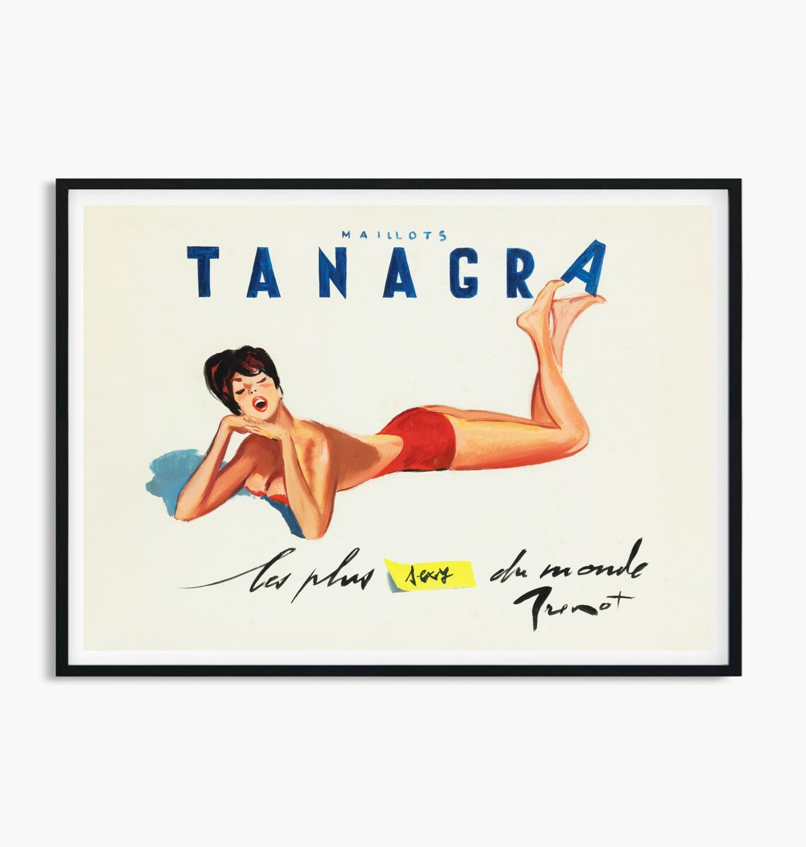 Tanagra Maillots French Pin-Up Swimwear Advertising Vintage Poster
