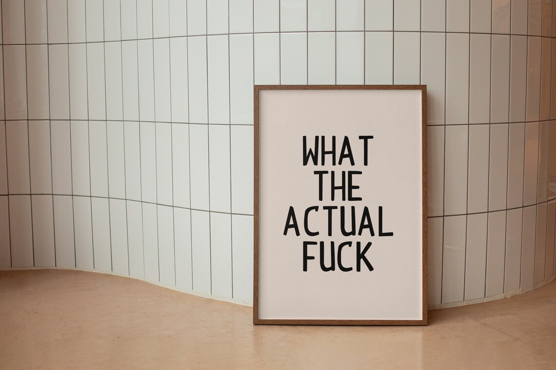 Carpe Fucking Diem Bold Black Cream Sarcastic Latin Quote Poster - Image 4