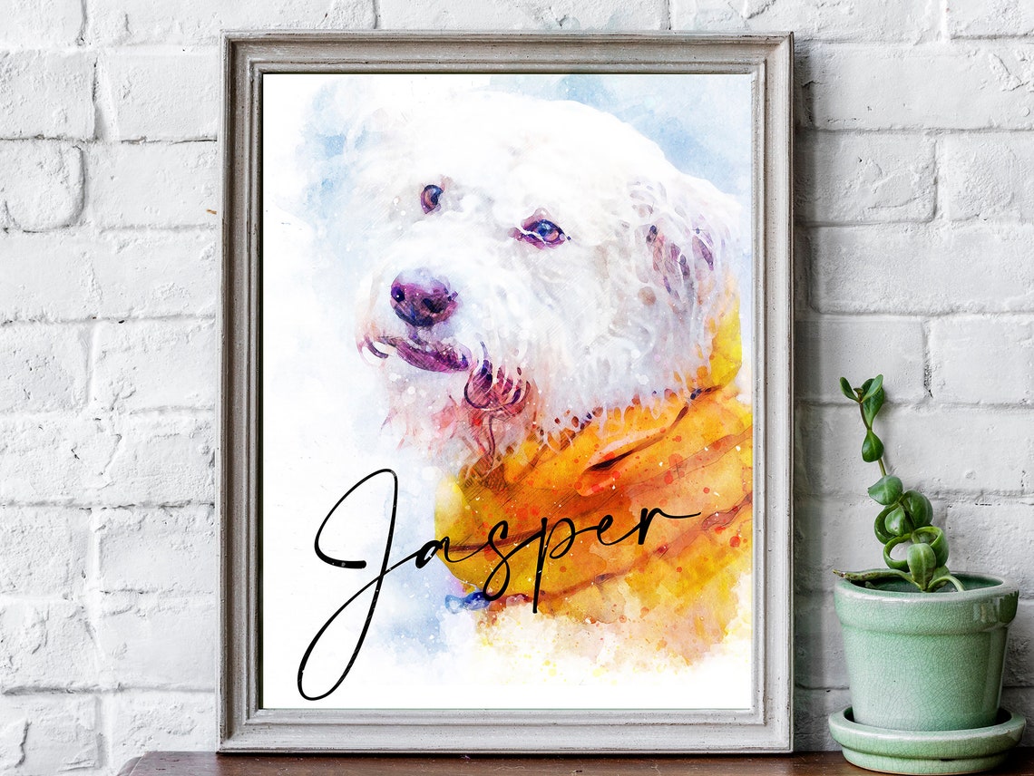 Dog Portrait - Watercolor Art