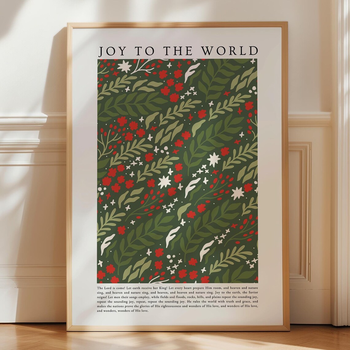 Joy To The World Christmas Song Art Print