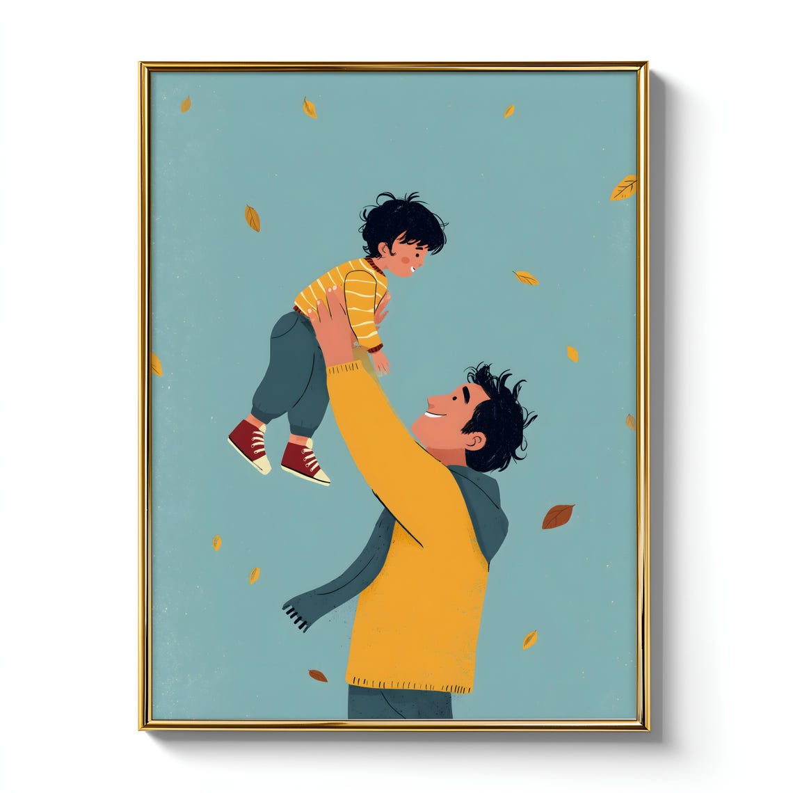 Father Child Moment Art Print, Nursery Decor