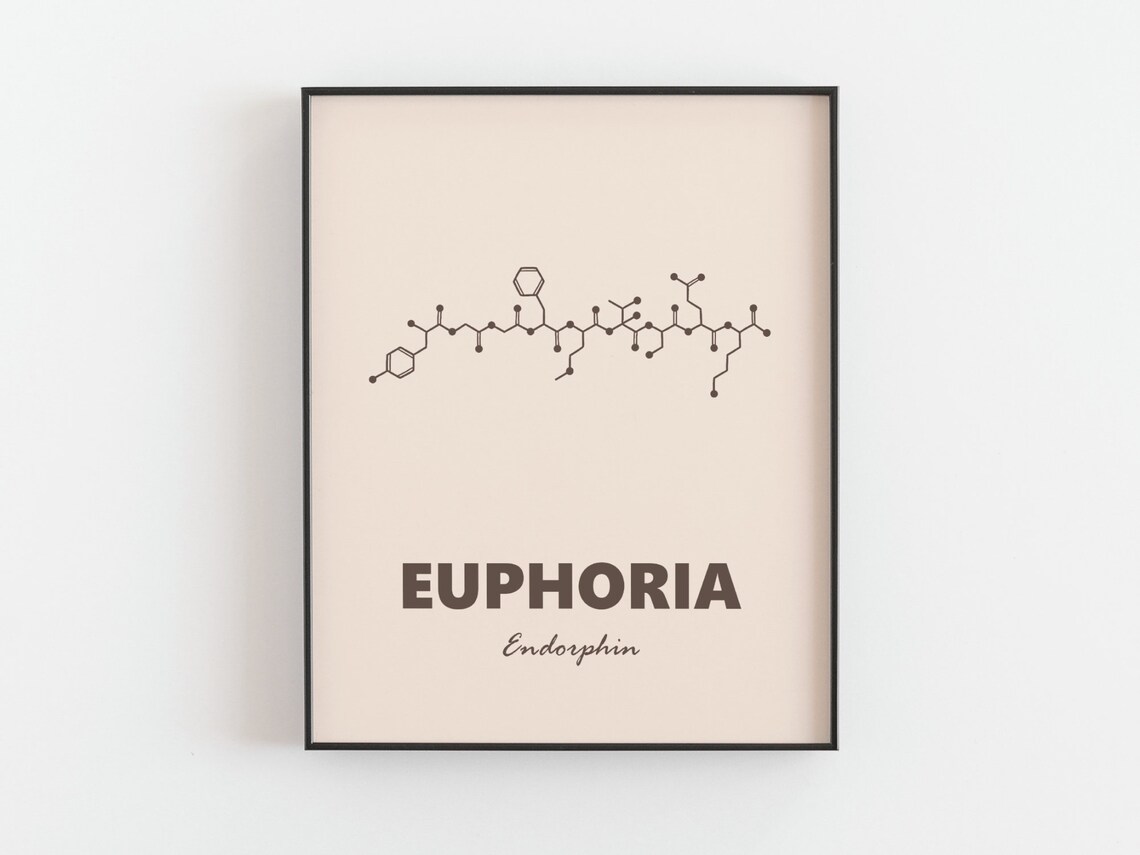 Euphoria Molecule Minimalist Chemistry Art Print