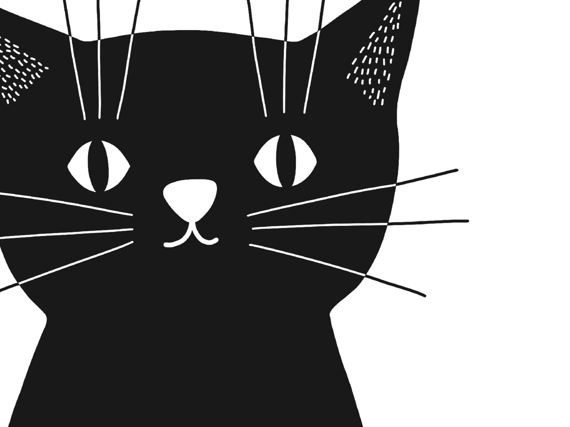 Baby Cat Print, Minimalist Scandinavian Nursery Decor - Image 2