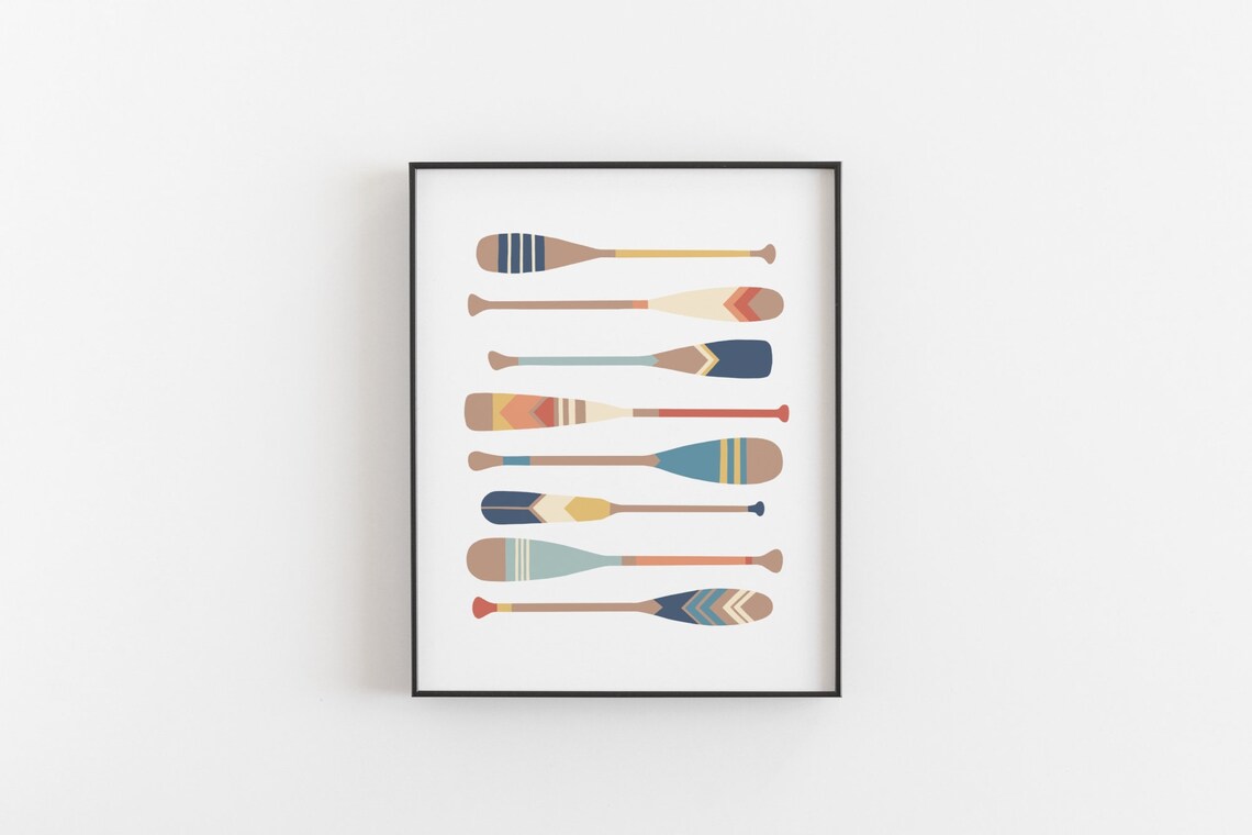 Paddle Print, Vintage Nautical Lake House Art Print - Image 2