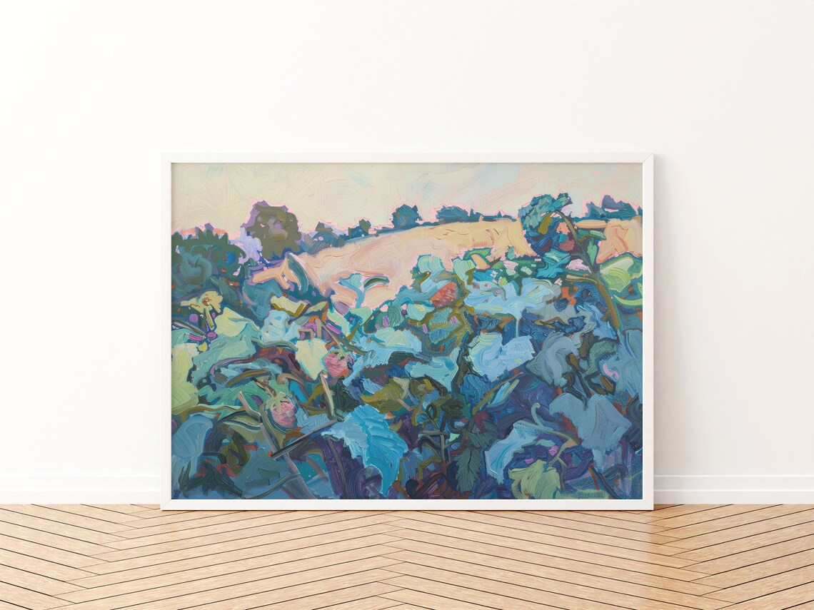 Country Garden Painting, Farmhouse Landscape Art Print - Image 3