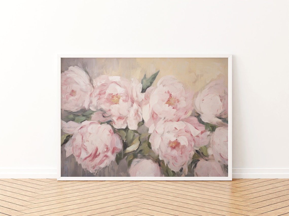 Pastel Pink Peony Painting No. 2 Art Print - Image 3