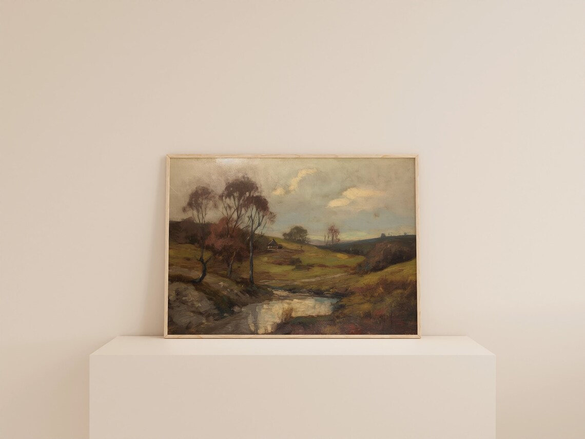 French Farmhouse Countryside Art Print, Soft Green - Image 3