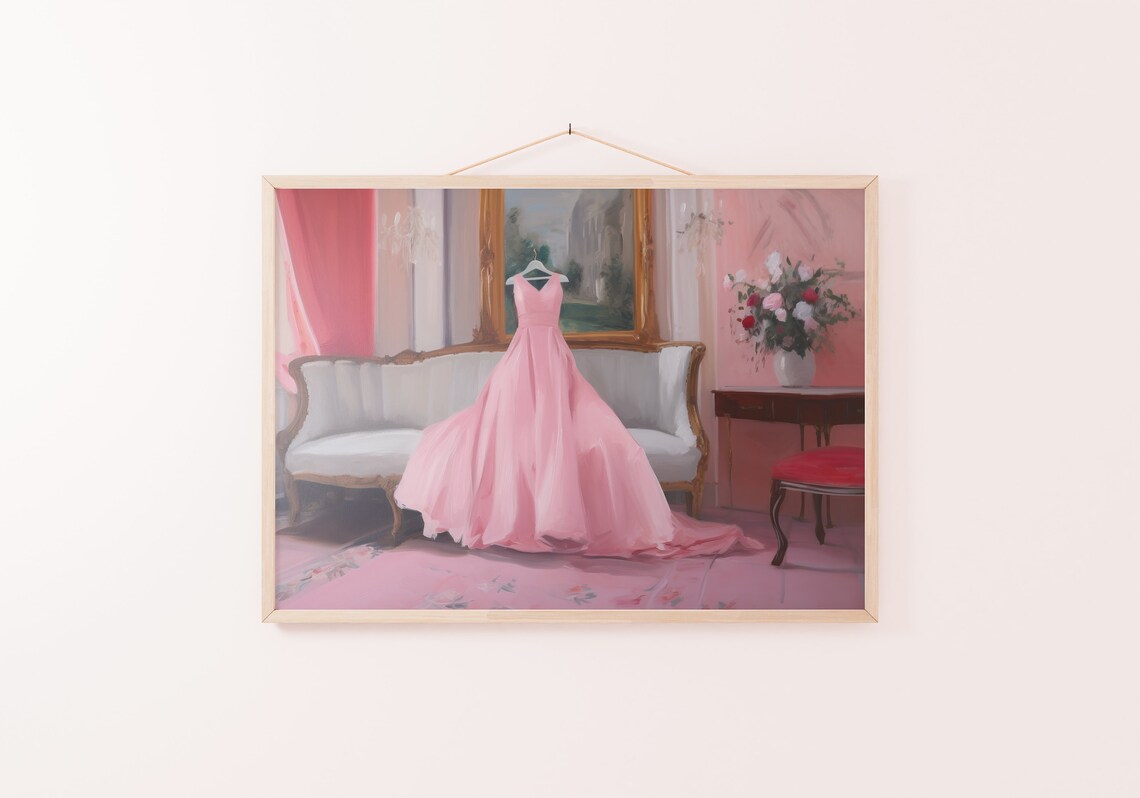 Pink Balletcore Print, Soft Victorian Aesthetic Art Print - Image 3