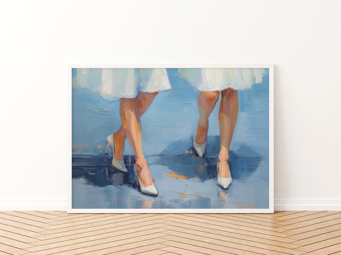 Preppy Blue Girly Dorm Room Art Print - Image 3