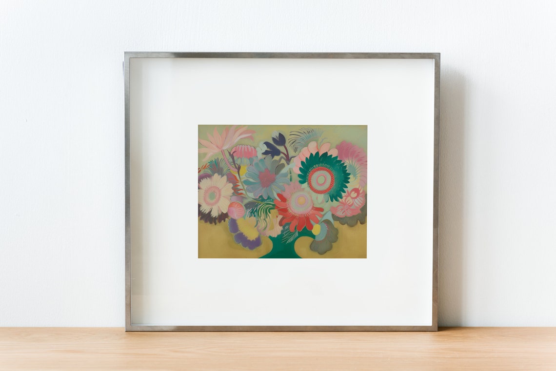 Funky Flower Bouquet, Boho Art Print - Image 3