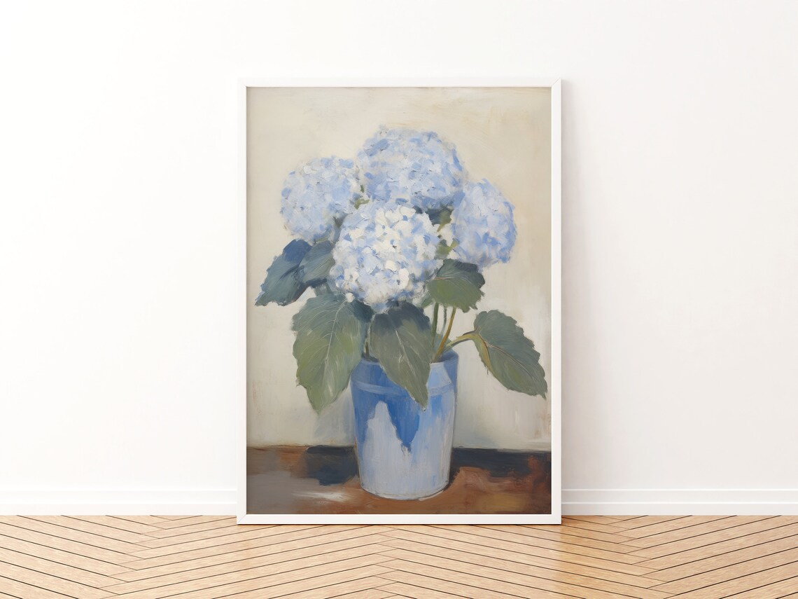 Vintage Hydrangea Print, French Country Wall Art - Image 3