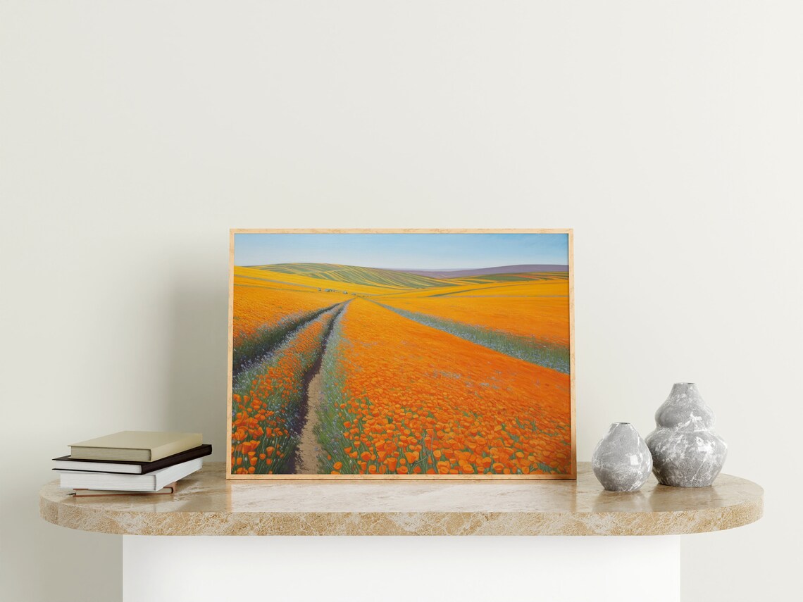 California Poppies State Flower Art Print - Image 3