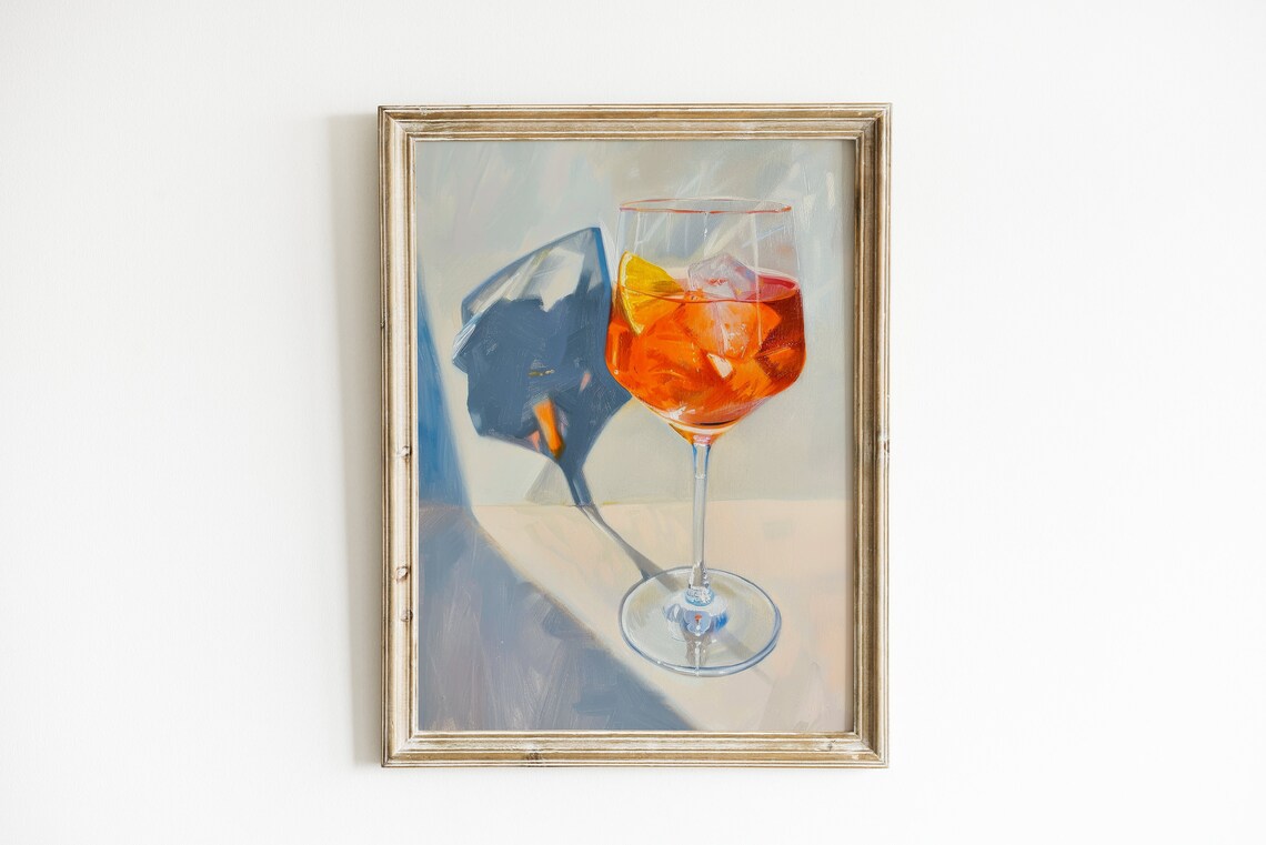 Spritz Trendy Bar Cart Decor Retro Cocktail Art Print