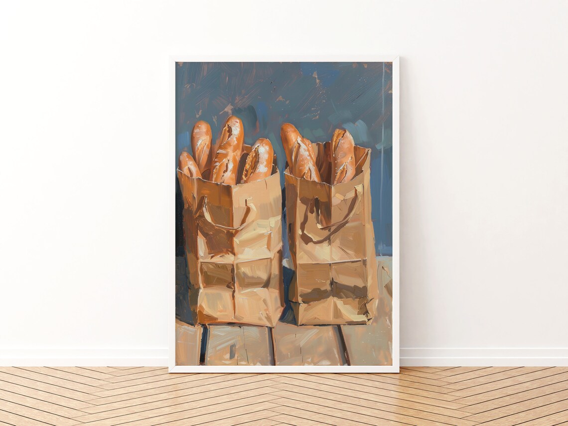 Baguette Print, Vintage French Country Kitchen Art - Image 3
