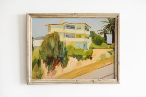 Retro California Landscape Print, Coastal Decor