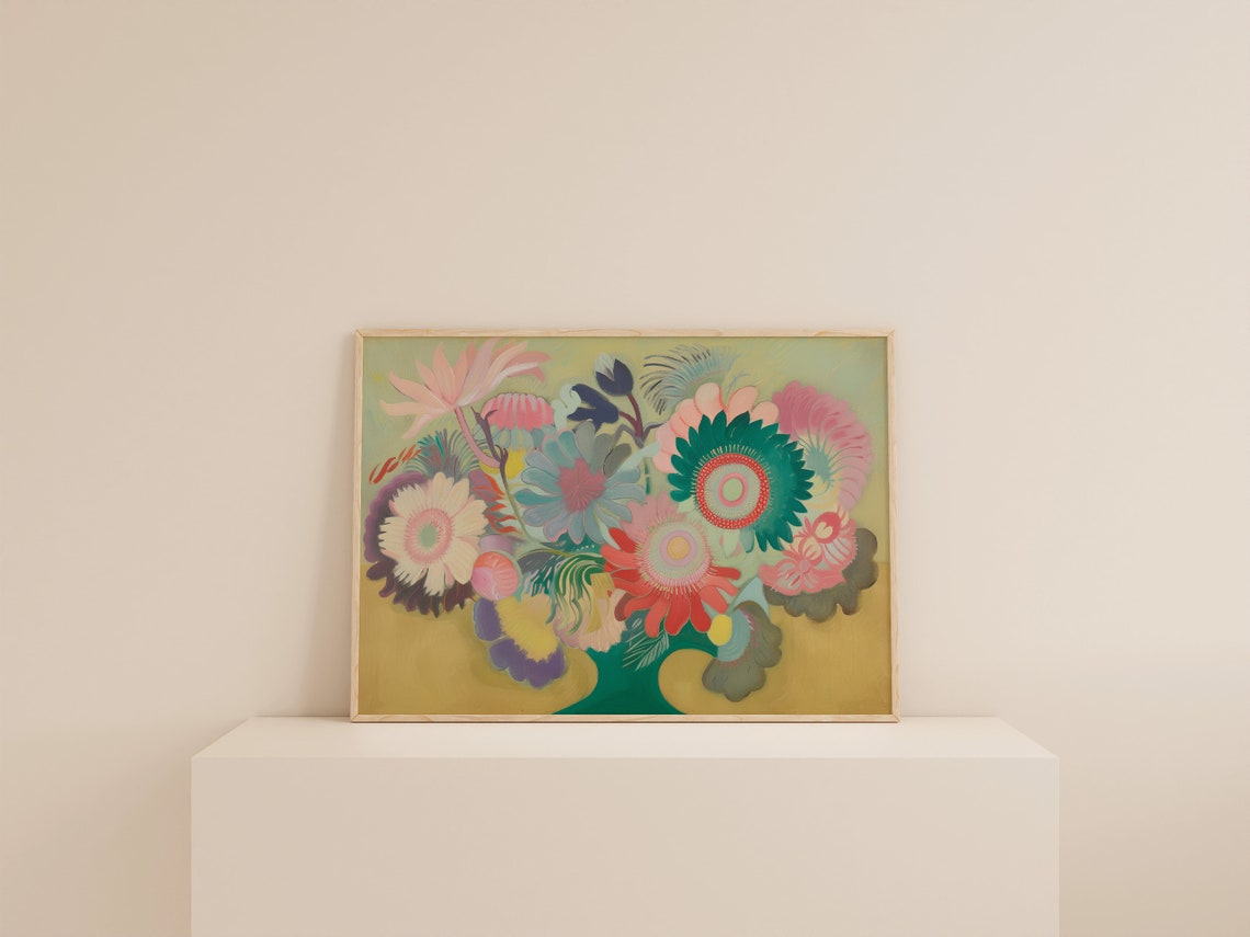 Funky Flower Bouquet, Boho Art Print - Image 2