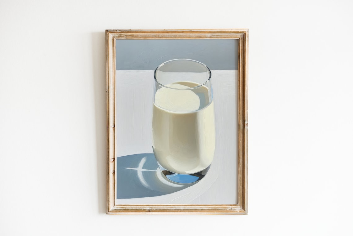 Milk Painting Still Life Art Print, Contemporary Farmhouse