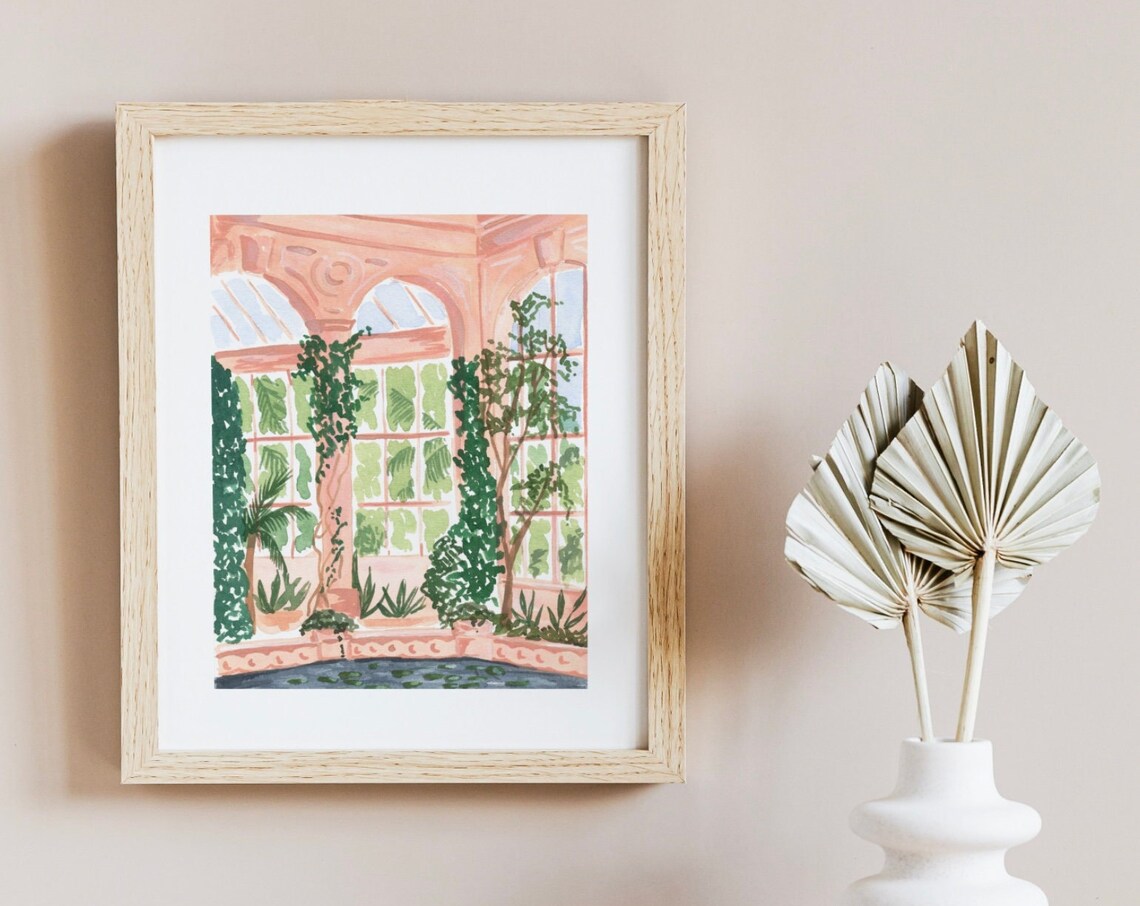 Botanical Garden Art Print, Sabina Fenn Gouache - Image 4
