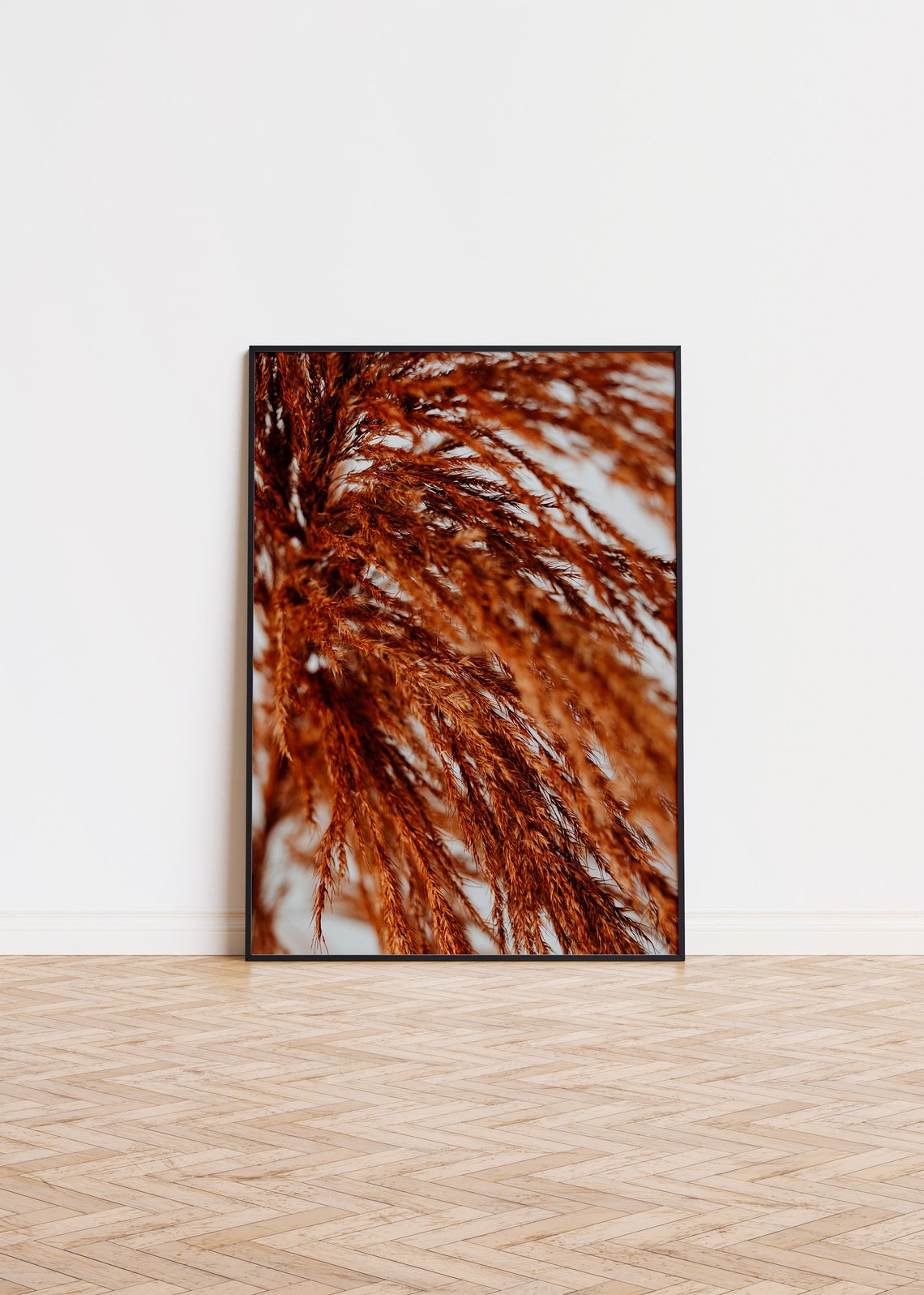 Pampas Grass Copper Plumes Photography Warm Botanical Modern Print