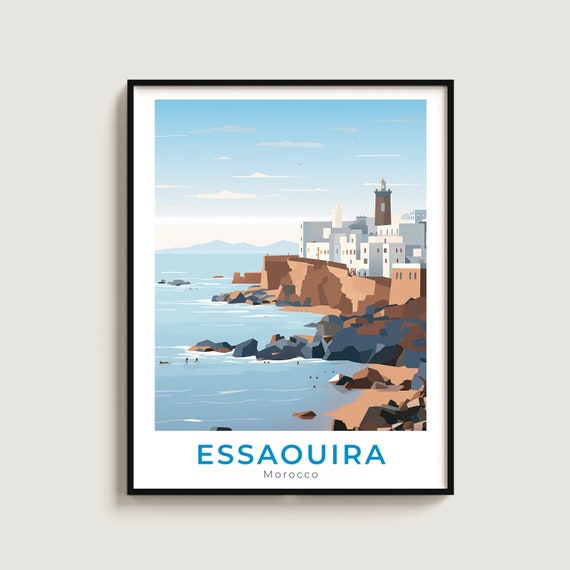 Essaouira Travel Print Wall Art Gift Morocco Poster Home Decor Lovers Hanging