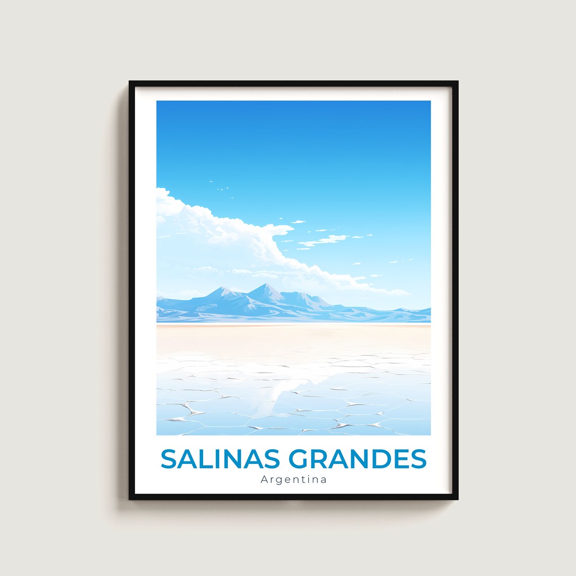 Salinas Grandes Travel Print Wall Art Gift Argentina Poster Home Decor Lovers Hanging